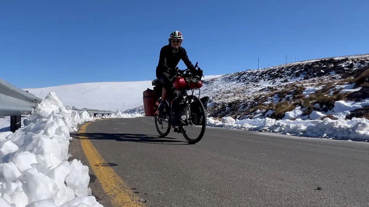 Mark Tiburski ist seit vier Jahren auf Weltreise mit dem Fahrrad.