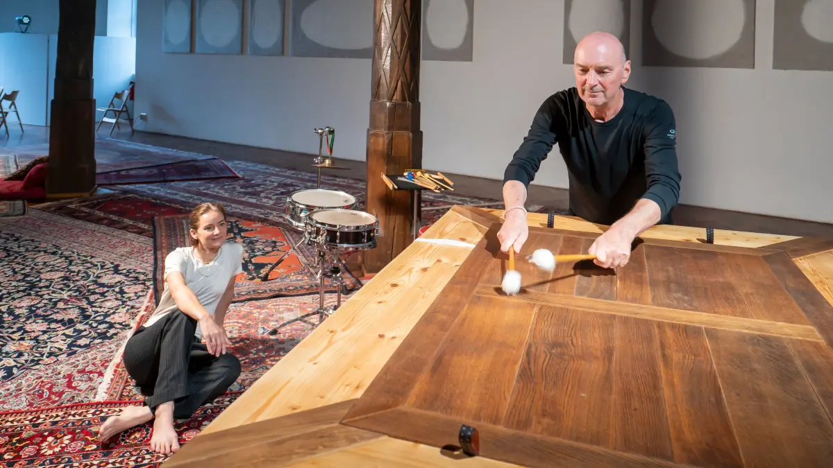 Probe Johanna Knöpfle und Jürgen Grözinger im Kunstverein Ulm