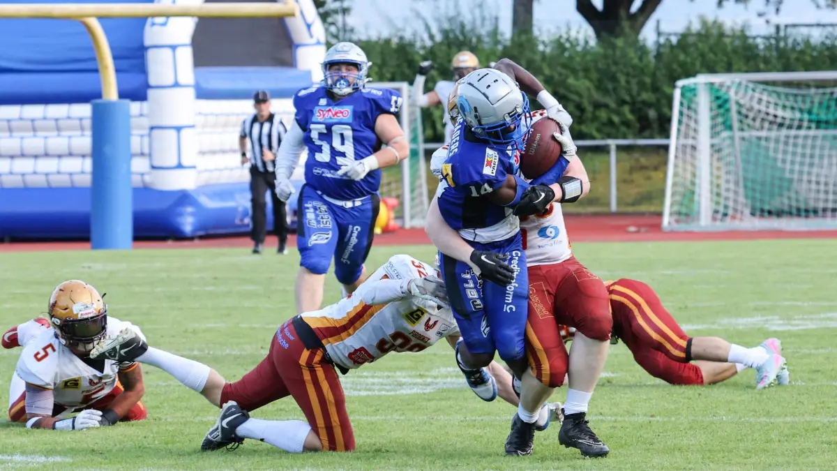 Albershausen Crusaders - Regensburg Phoenix: Albershausen Crusaders - Regensburg Phoenix
Jalen Dunnigan (14)