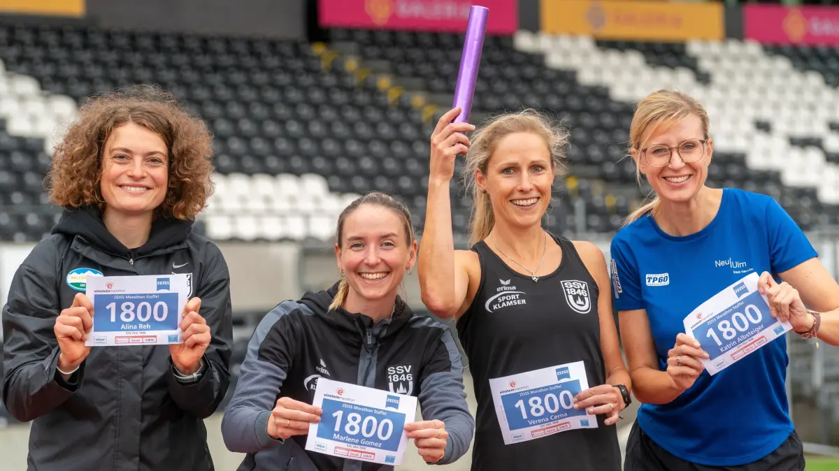 Einstein-Marathon: 2025 Die Promi-Staffel bei den Frauen - Kathrin Albsteiger, Verena Cerna, Alina Reh, Marlene Gomez-Göggel