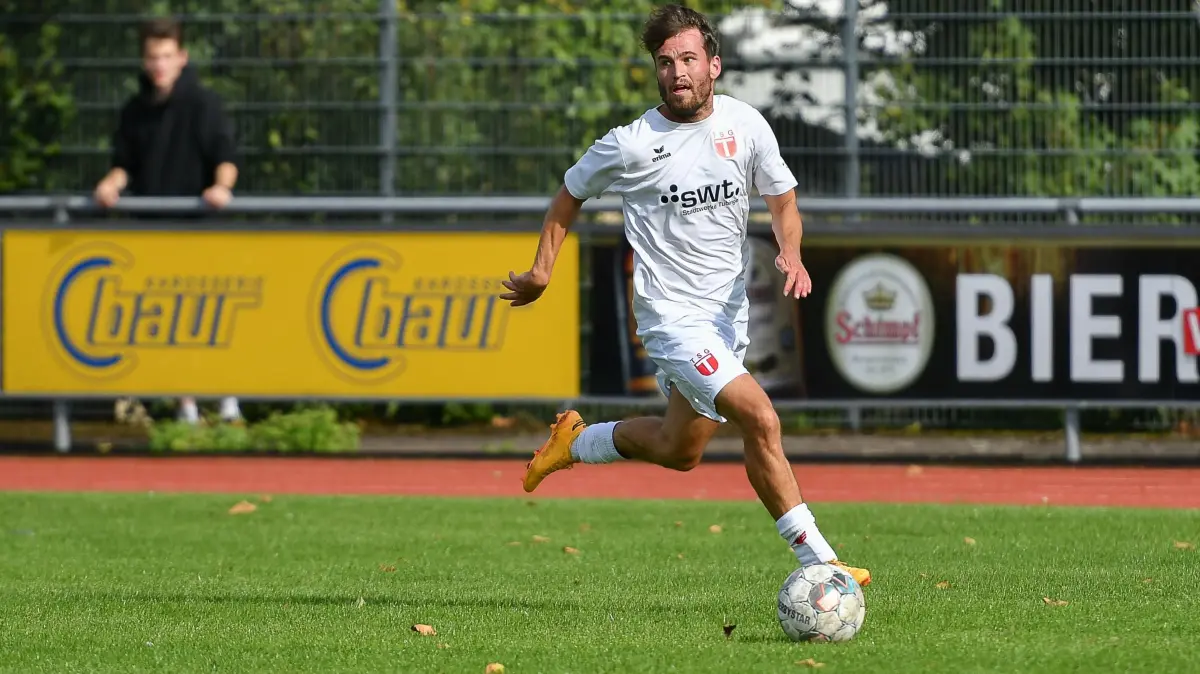 FC Rottenburg vs. TSG Tuebingen, Fussball, Verbandsliga Wuerttemberg, 7. Spieltag, Saison 2025/2026, 13.09.2025: Freisteller, , Tom Patrick Schiffel (TSG Tuebingen, #06)
FC Rottenburg vs. TSG Tuebingen, Fussball, Verbandsliga Wuerttemberg, 7. Spieltag, Saison 2025/2026, 13.09.2025,
Foto: Eibner-Pressefoto/Ralph Kunze