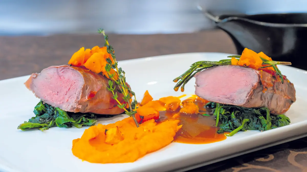 Rinder-Rumpsteak in Parmaschinken