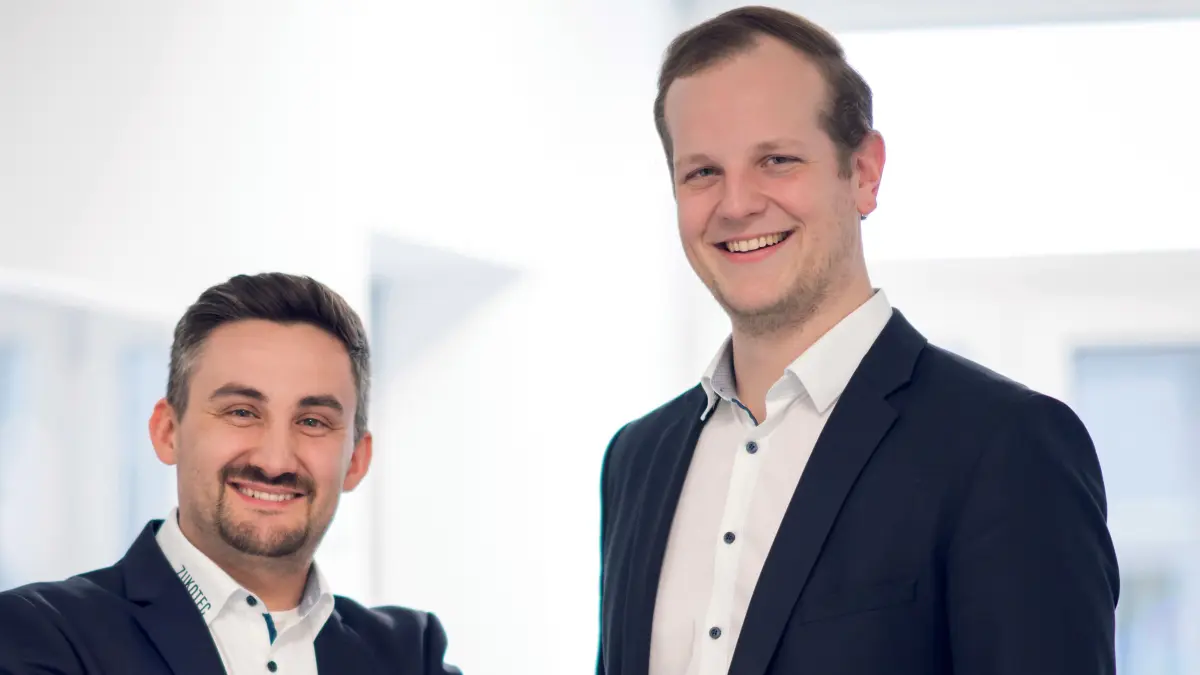 Firmengründer Johannes Schwegler (rechts) und Nick Sabanokow