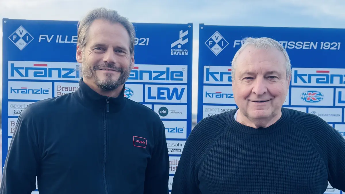 Jochen Schmitt und Karl-Heinz Bachthaler vom FV Illertissen.