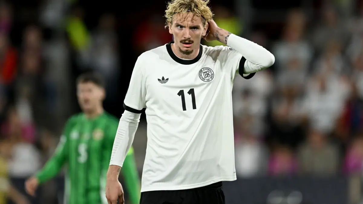 Deutschland - Nordirland: ARCHIV - 07.09.2025, Nordrhein-Westfalen, Köln: Fußball: WM-Qualifikation Europa, Deutschland - Nordirland, Gruppenphase, Gruppe A, 2. Spieltag, RheinEnergieStadion, Nick Woltemade (Deutschland) reagiert. (zu dpa: «Woltemade stößt zum DFB-Team - Schade nachnominiert») Foto: Marius Becker/dpa +++ dpa-Bildfunk +++