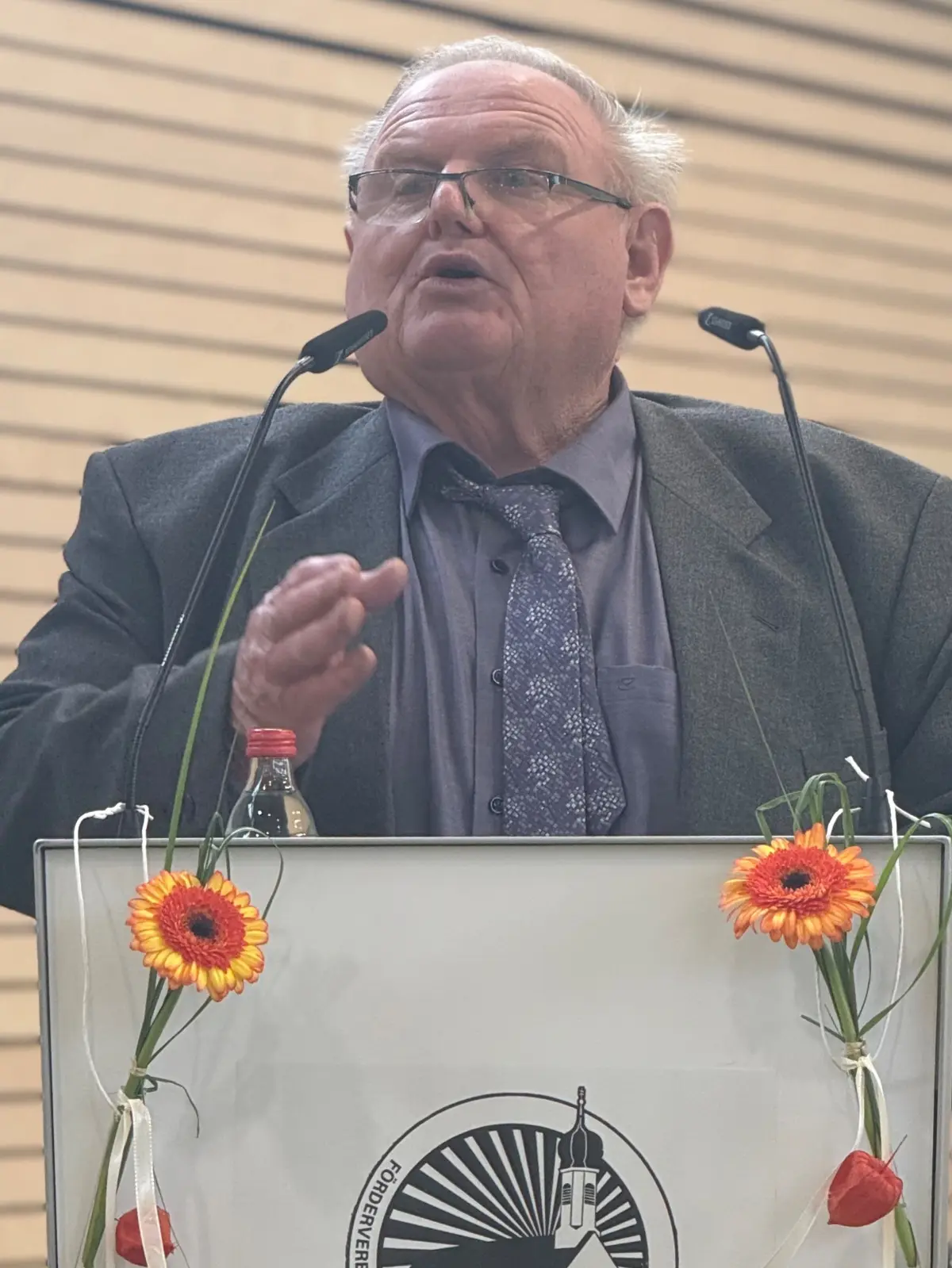 Franz Haug, Gründungsmitglied und langjähriger Vorsitzender des Fördervereins, hielt den Rückblick auf 30 Jahre engagiertes Wirken.