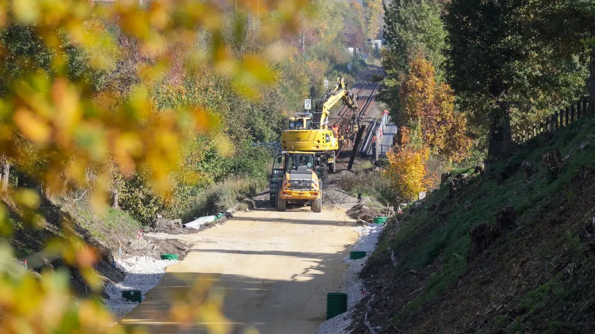 Gleisarbeiten nach Zugunglück