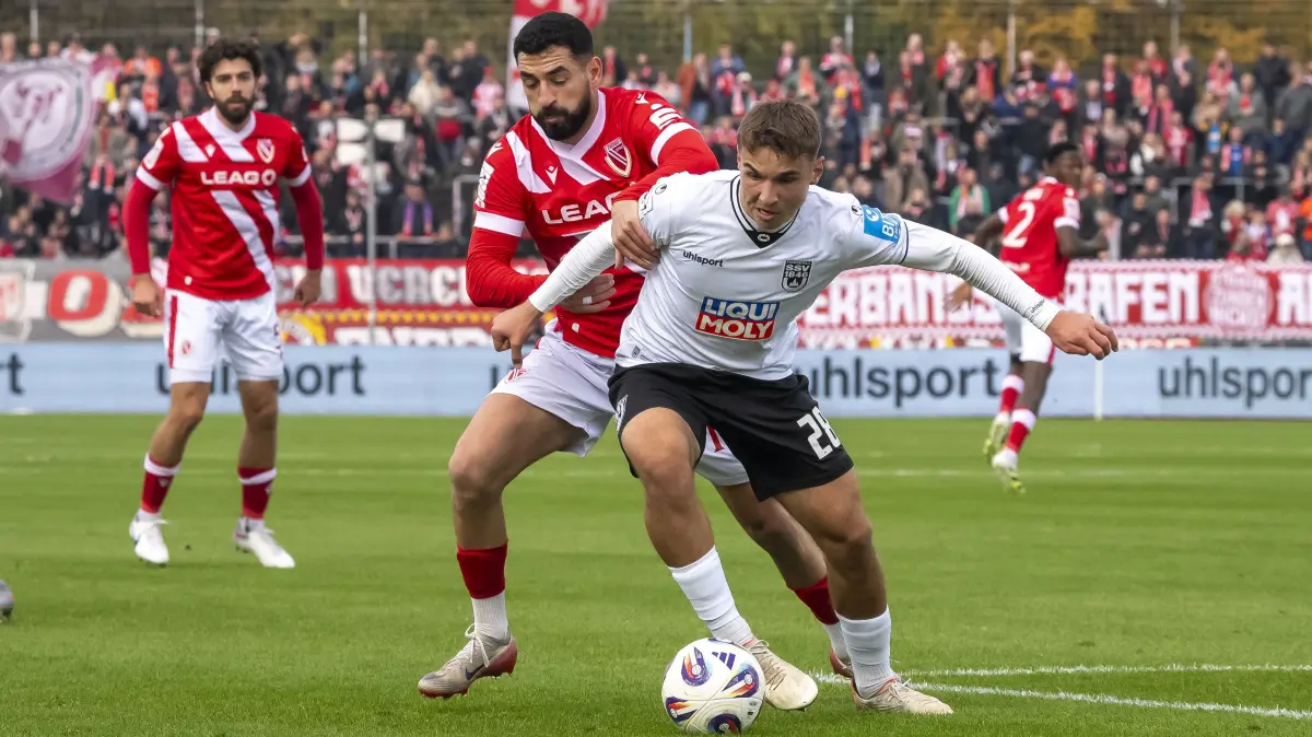 SSV Ulm 1846 Fußball gegen FC Energie Cottbuss, 11. Spieltag der Drittliga-Saison 2025/26, Max Scholze