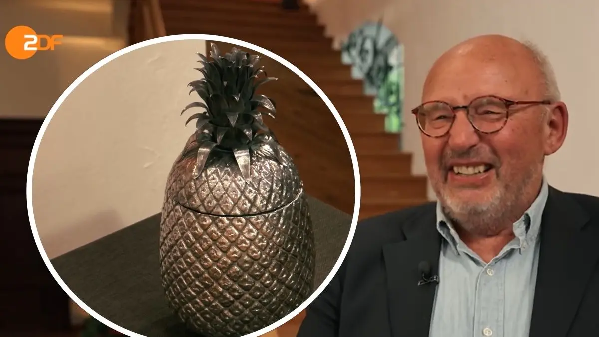 Olaf freut sich: Er bekommt bei Bares für Rares XXL einen unglaublichen Preis für eine Ananas vom Trödelmarkt.