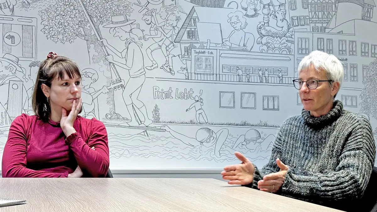 Neues Institut für KI und Recht in Tübingen: Prof. Michèle Finck und Prof. Ulrike von Luxburg beim Gespräch in der Redaktion.