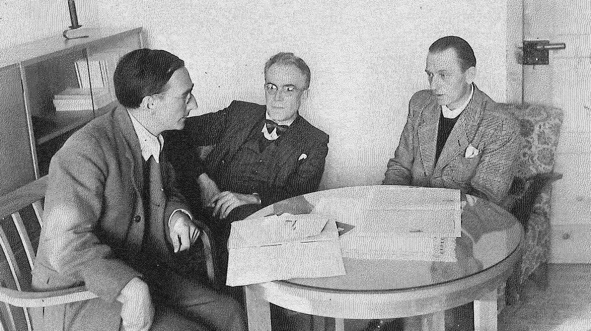 Ulm, Schwäbische Donauzeitung, Lizenzträger: November 1945: Die drei Lizenzträger der Schwäbischen Donauzeitung:Kurt Fried, Johann Weißer und Paul Thielemann