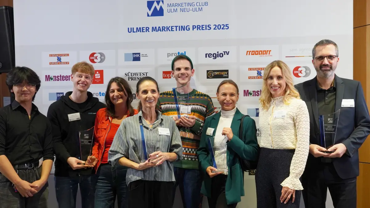 Preisträger Marketingpreis Ulm 2025 Telefonseelsorge Ulrich Medical HNU Neu-Ulm Andreas Oettl Basketball