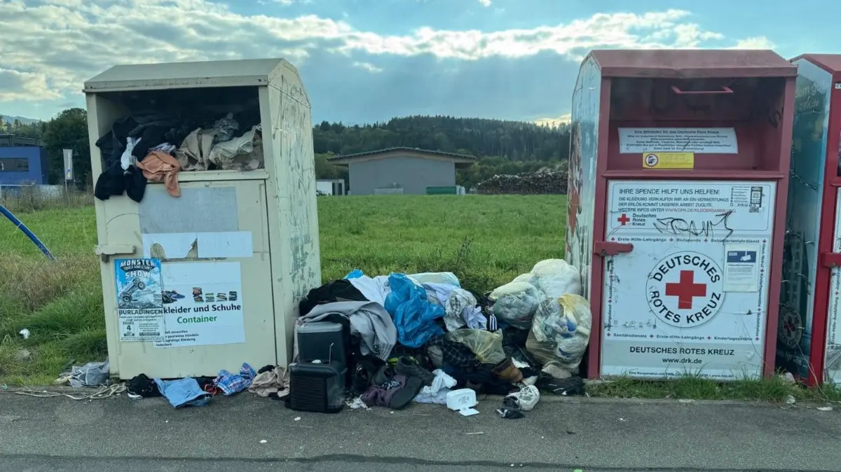 Container in Jungingen Hohenzollern Müllproblem