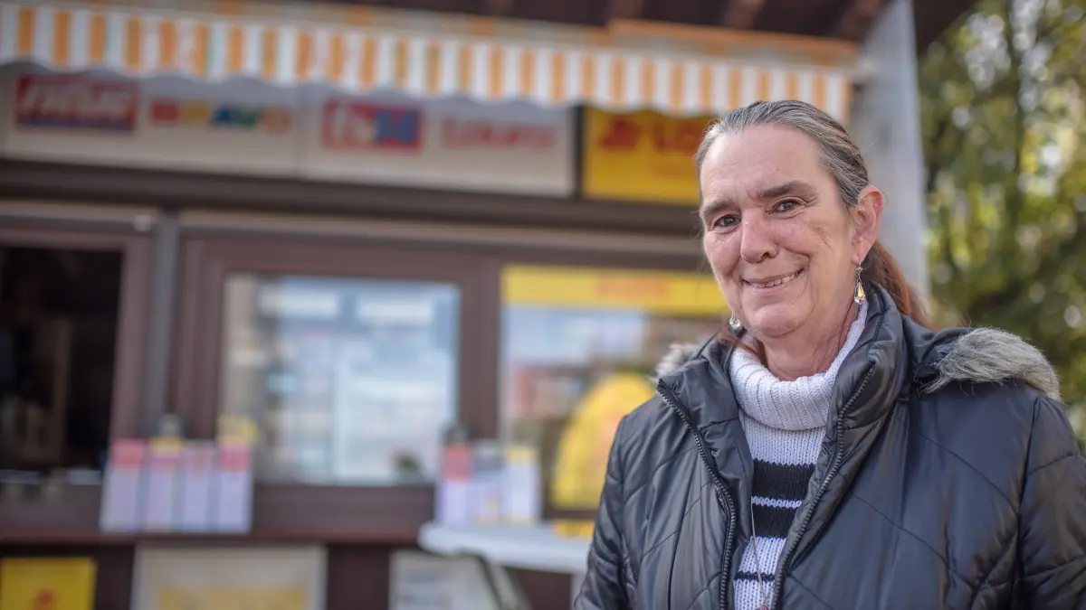 Dagmar Hantel Kiosk-Besitzerin nahe Bosch in Waiblingen