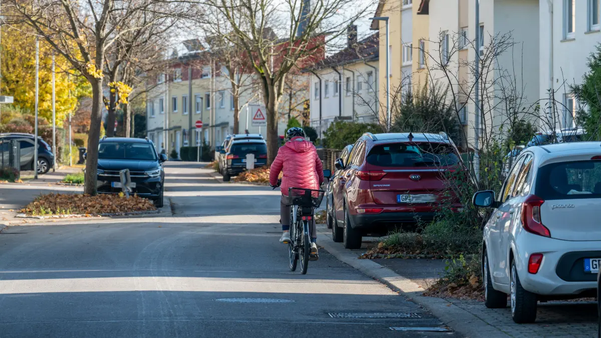 Salach Schulweg Zeppelinstraße wird Fahrradstraße