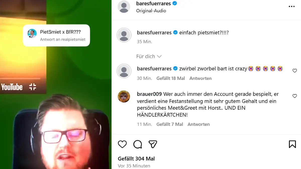 Hat Twitch-Streamer PietSmiet etwas mit der Übernahme des Accounts zu tun?