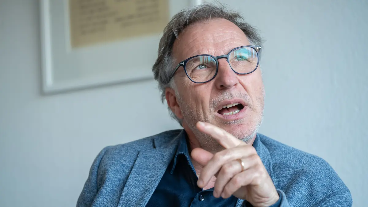 Ev. Akademie Bad Boll, Gespräch wg. Sparpläne mit Direktor Dietmar Merz