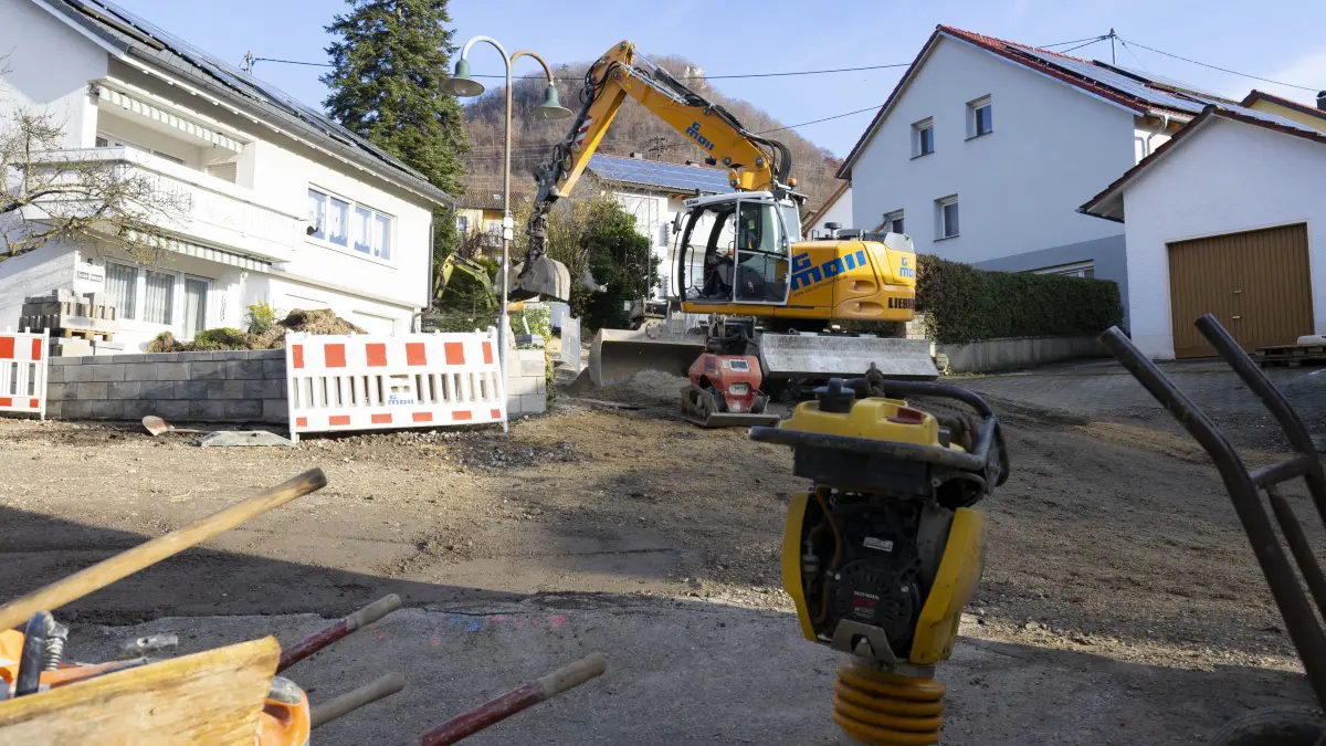 Bauarbeiten Gartenstraße Bad Ditzenbach