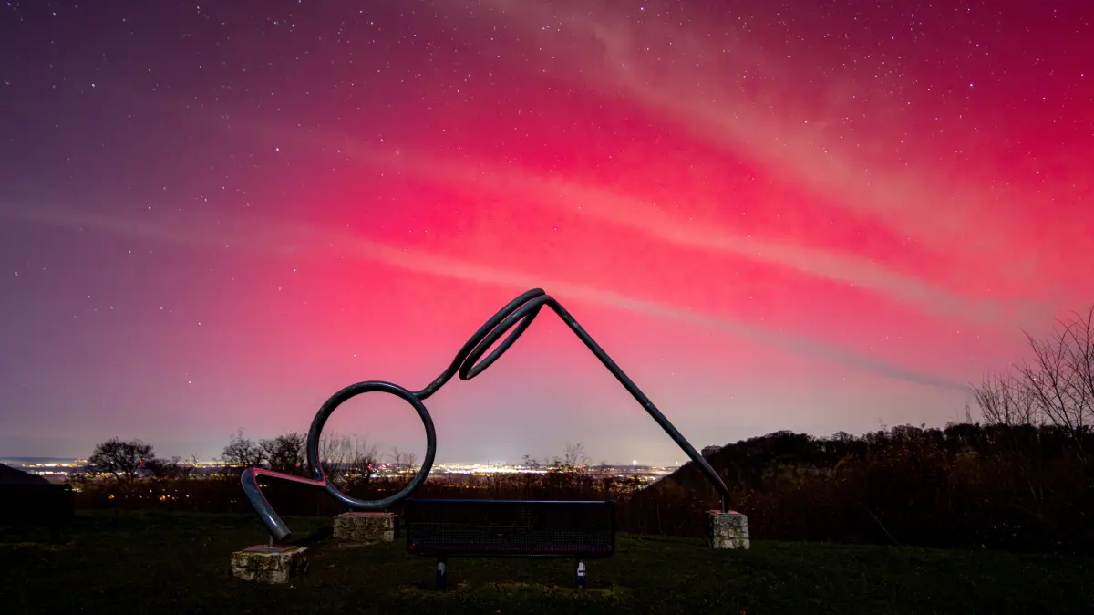 Polarlicht Leserfoto Karin Schmauder Hülbener Brille