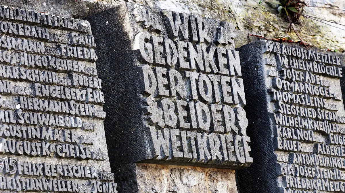 (ohne Überschrift): Vorsicht: Dieses Foto ist möglicherweise nur für den einstigen Verlag Schwäbisches Tagblatt verwendbar. Volkstrauertag Mauer Stiftskirche Horb 14.11.2019.Bild: Karl-Heinz Kuball