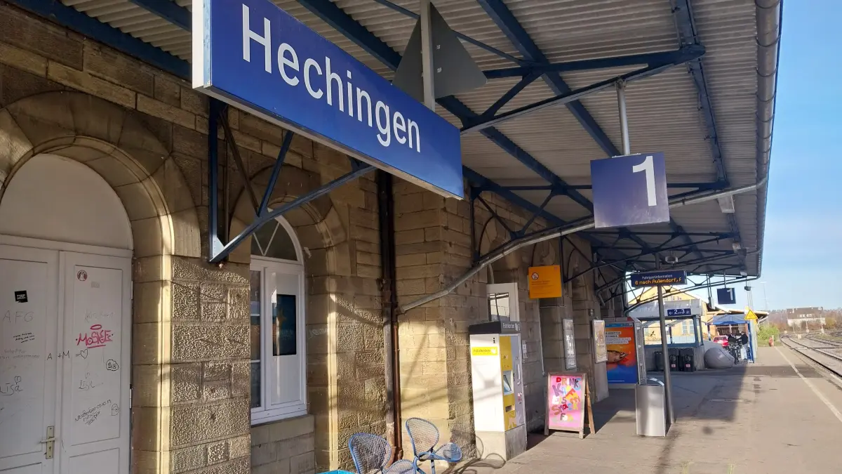 Der Bahnhof in Hechingen wird im Zuge der Regionalstadtbahn umgebaut – unter anderem ein viertes Gleis kommt dazu.