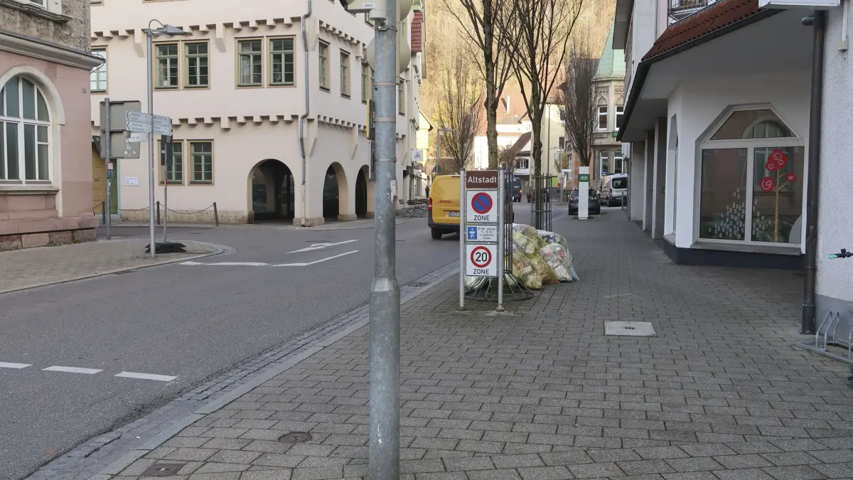 Geislingen, Karlstraße, Tempo 20-Zone