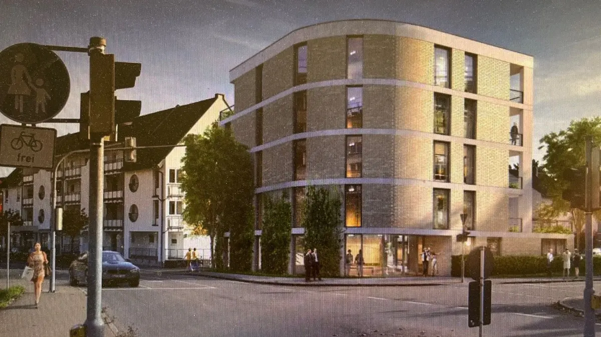 Uhingen Turmhaus westlicher Stadteingang Visualisierung
