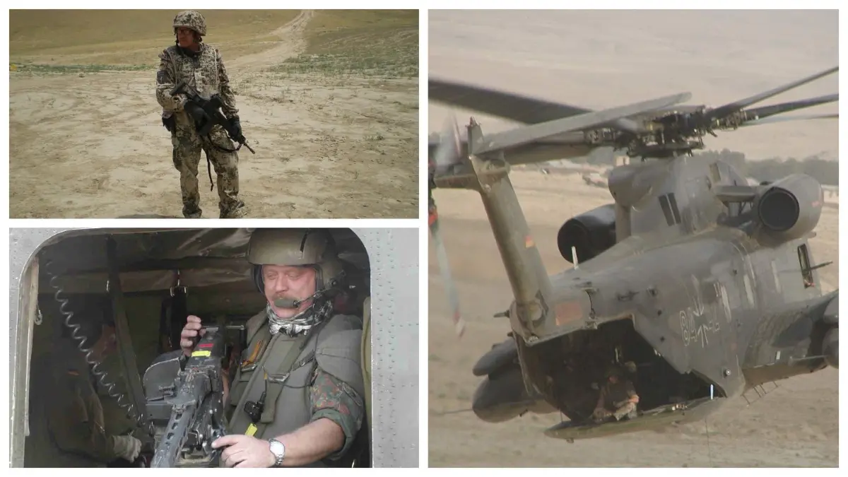 Uwe G. flog als MG-Schütze im Transporthubschrauber CH-53 mit.