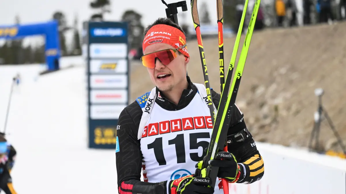 Schweden Biathlon: 15.11.2025, Schweden, Idre: Ski nordisch, Biathlon, Männer, 10km Sprint: Der deutsche Philipp Horn. Foto: Nisse Schmidt/TT News Agency/AP/dpa +++ dpa-Bildfunk +++