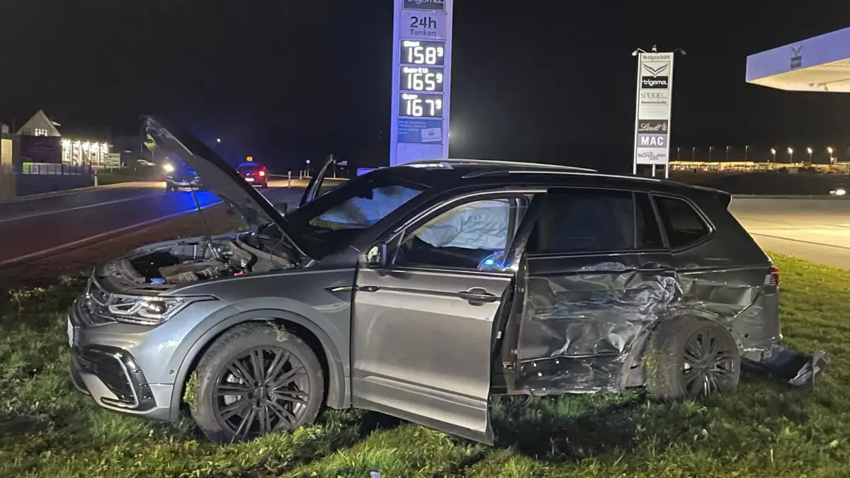 Unfall Trigema Tankstelle