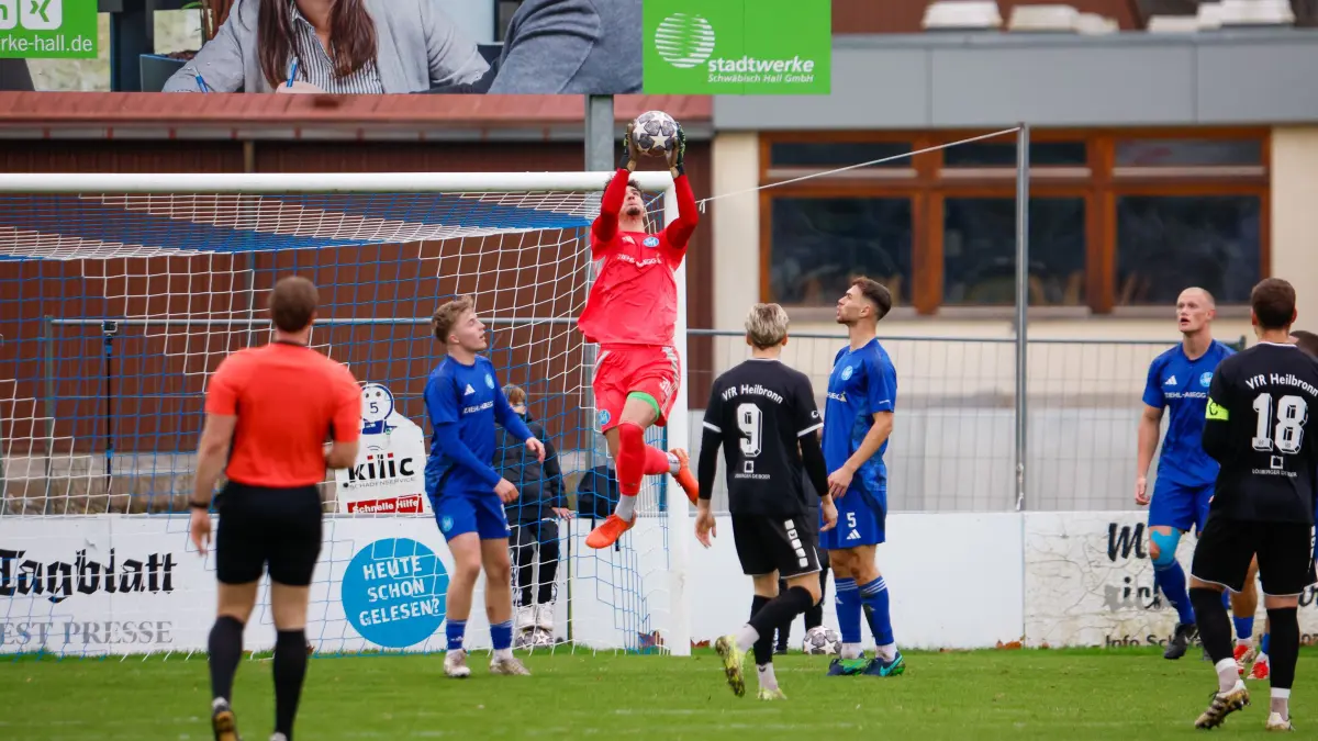 Fußball Verbandsliga Sportfreunde Schwäbisch Hall - VfR Heilbronn, 1:1, Optima-Sportpark
