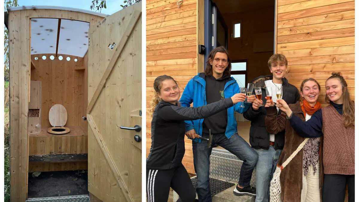 Tempelhof Projekte, Kompost Toilette, anstoßen, Werkstattwagen, Zukunftsjahr, Collage