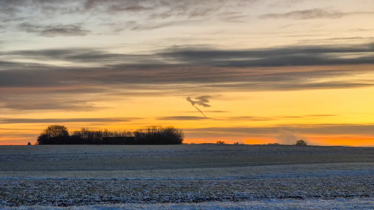 Erster Schnee bei Metzingen.