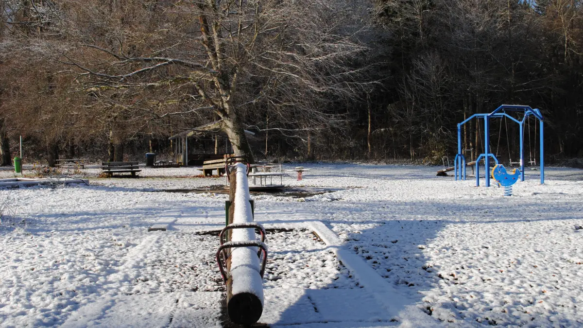 Erster Schnee in Laichingen.