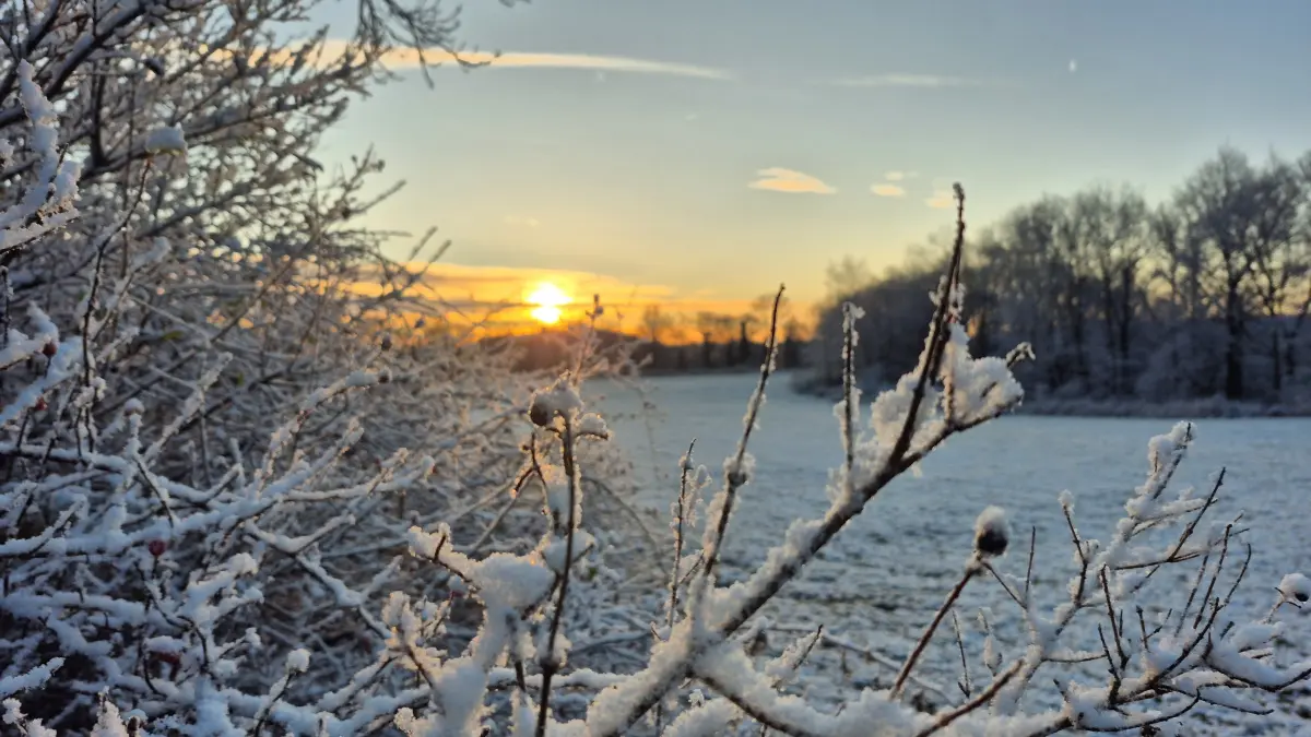 Erster Schnee bei Metzingen.