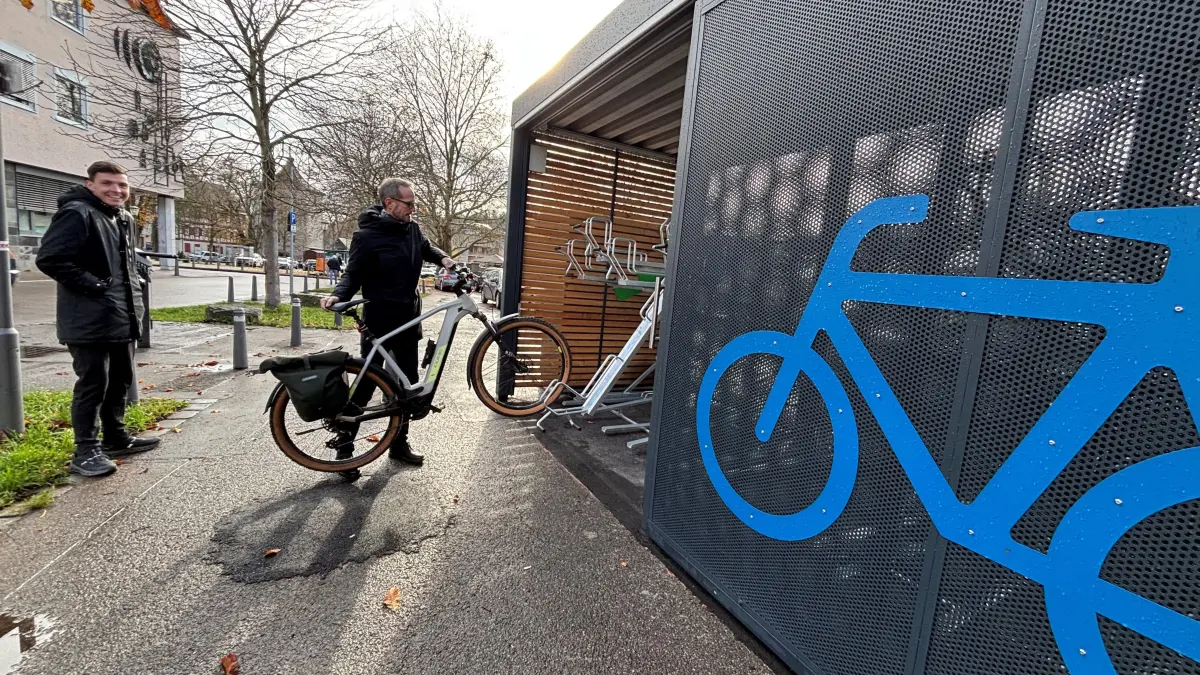 Fahrradbox Fahrradgarage Fahrradabstellanlage in Schwäbisch Hall. Klink Boll