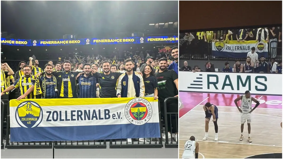Mitglieder des Fanclubs Zollernalb Fenerbahçeliler e.V. sorgten beim EuroLeague-Basketball im Münchner SAP Garden nicht nur für prächtige Stimmung: sie waren sogar im TV zu sehen.