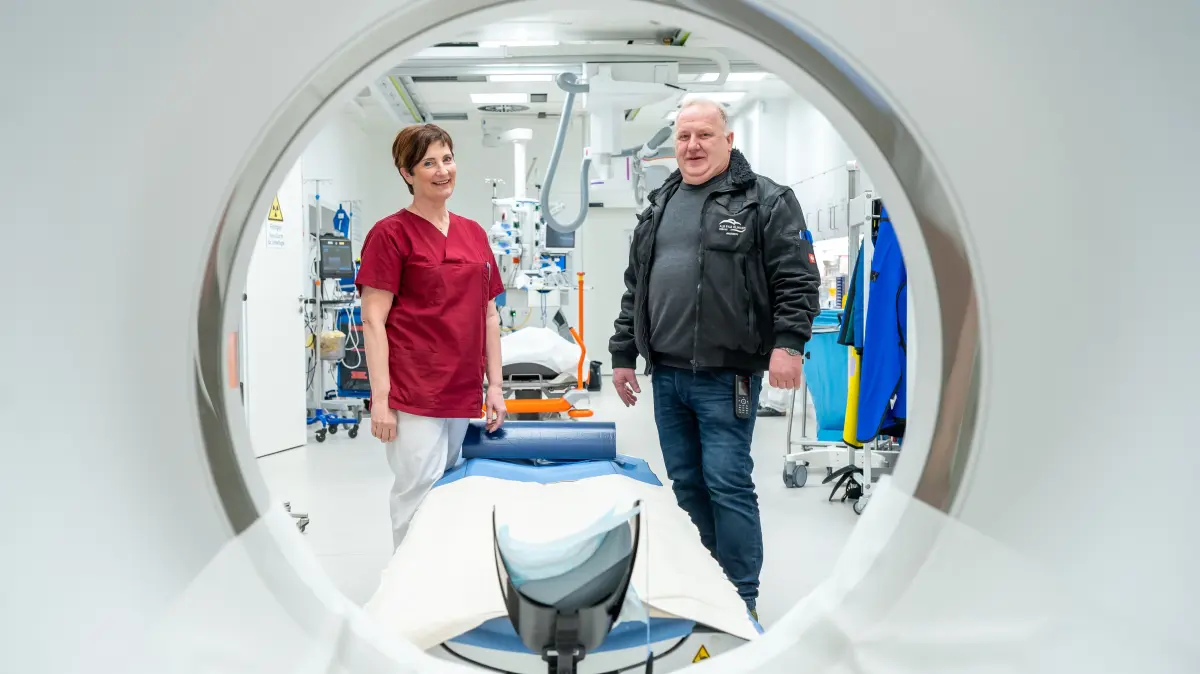 Gespräch in der Notaufnahme des Alb-Fils-Klinikums, geht um zunehmende Gewalt in der ZNA, Polizeieinsätze häufen sich