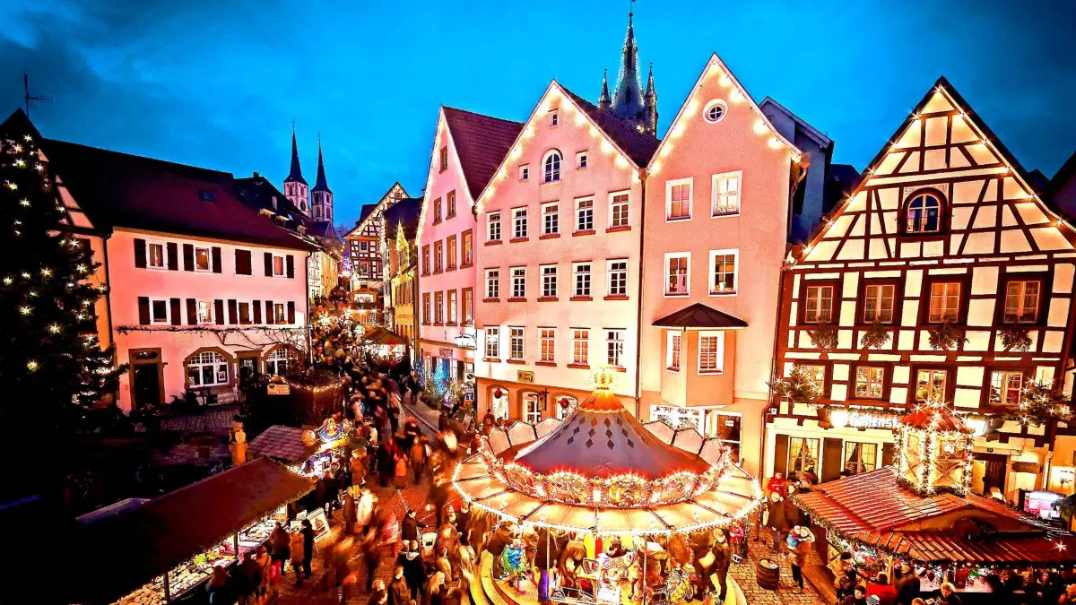 Der Altdeutsche Weihnachtsmarkt in Bad Wimpfen.