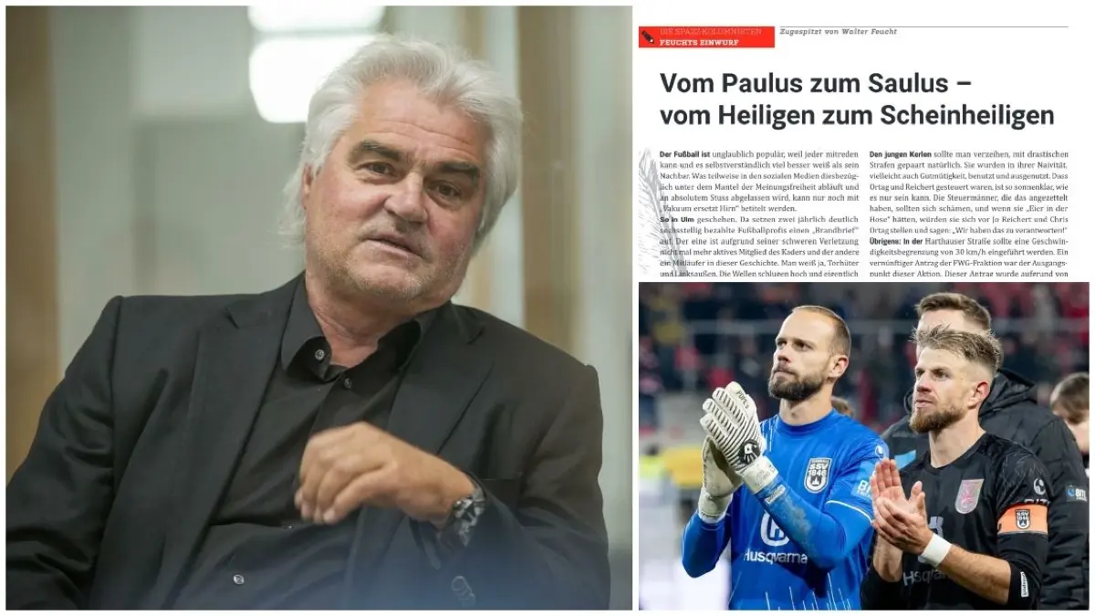 In seiner aktuellen Kolumne im Stadtmagazin "SpaZz" schreibt Walter Feucht über die Situation beim SSV Ulm und den Brandbrief von Johannes Reichert und Christian Ortag.
