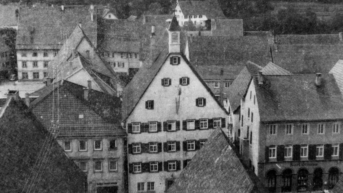 Altes Foto Rathaus Schömberg