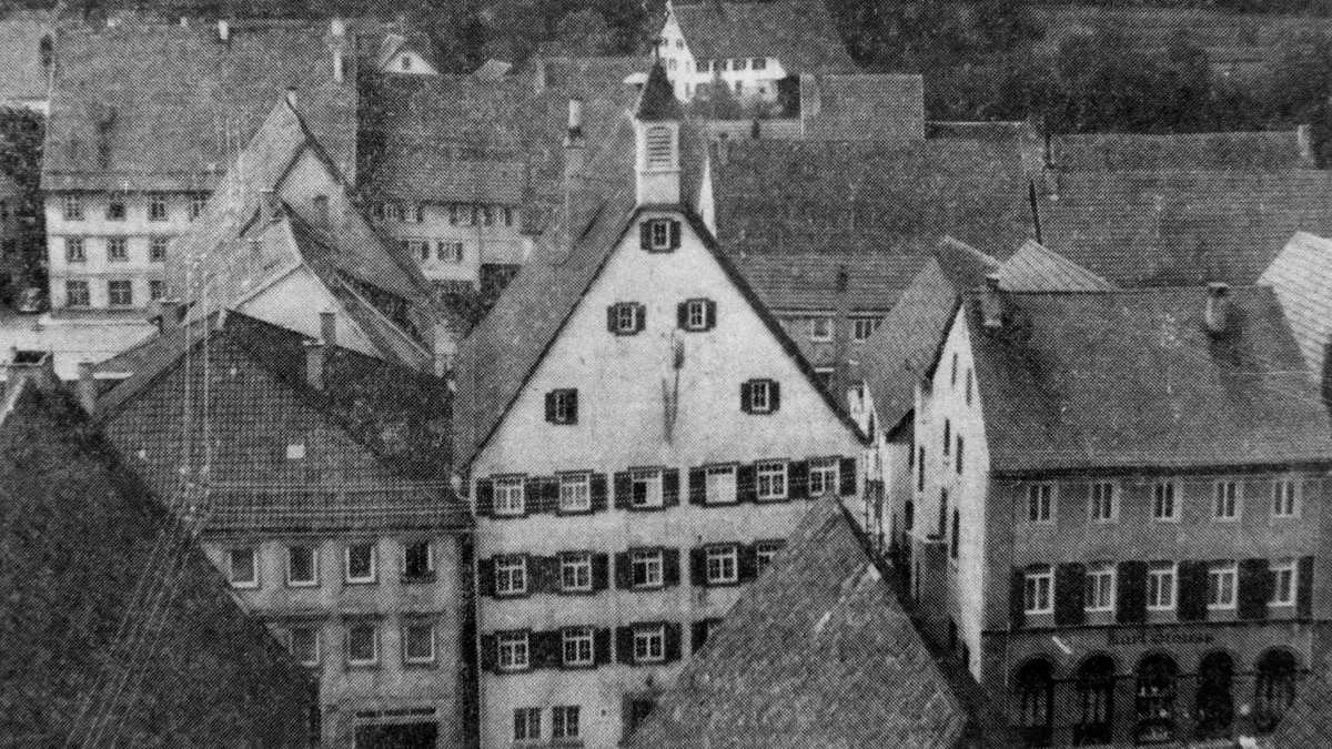 Altes Foto Rathaus Schömberg
