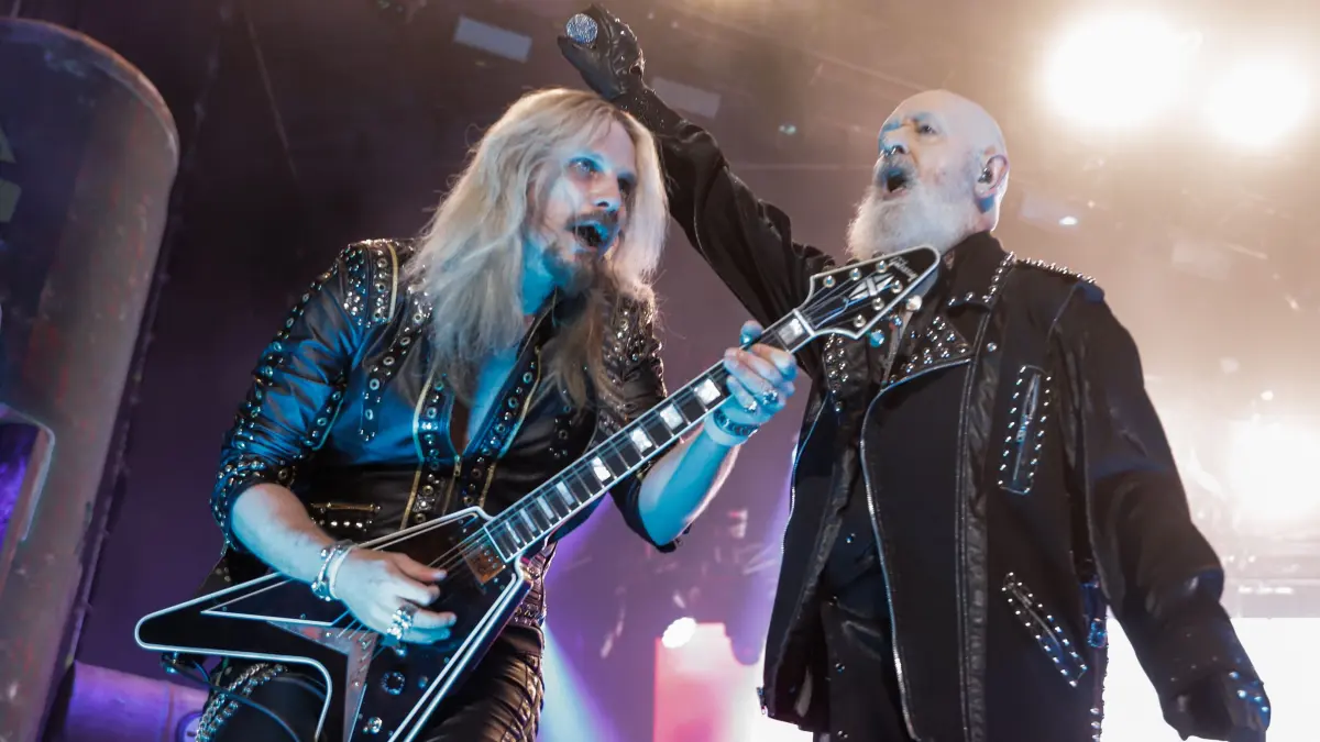 Judas Priest, Heavy-Metal-Band aus Großbritannien, tritt auf einem Festival in Polen auf. +++ dpa-Bildfunk +++