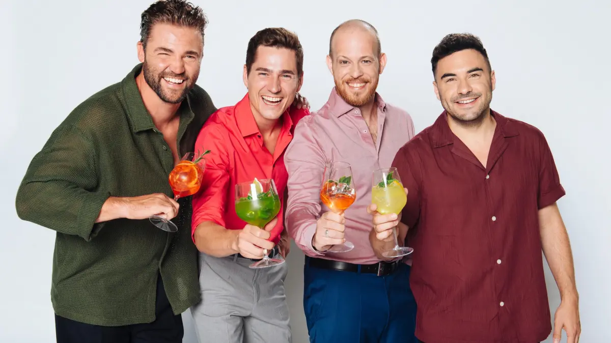 V.l.: Ben Heinrich (Bambi Hirschberger), Timothy Boldt (Ringo Huber), Patrick Müller (Tobias Lassner), Lars Steinhöfel (Easy Winter)