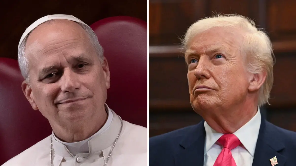 Papst Leo XIV und Donald Trump.