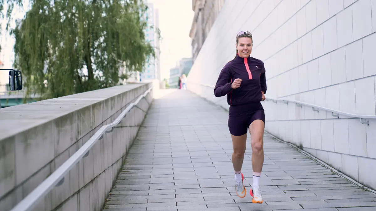 Joyce Hübner Extremläuferin Marathon durch Gaildorf, Schwäbisch Hall und Crailsheim