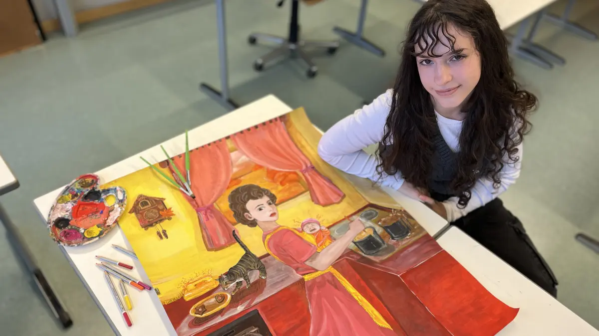 Cecilia Güthner aus Crailsheim, Lise-Meitner-Gymnasium, Preisträgerbild "Am Rande des Nervenzusammenbruchs"