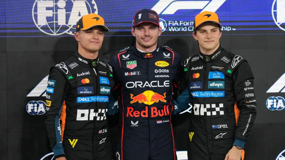 Lando Norris, Max Verstappen und Oscar Piastri