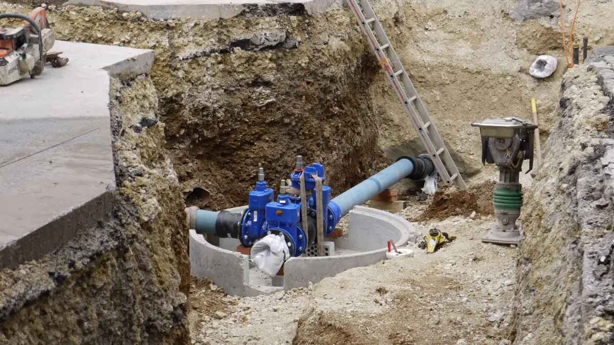 Arbeiten an den Wasserrohren kosten Geld. Die Kosten tragen die Wasserkunden mit.