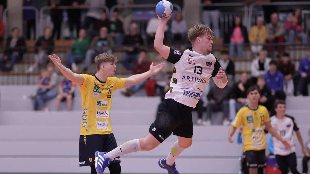#Janis Kromer 0 JSG Balingen-Weilstetten vs. Rhein-Neckar Loewen, Handball, Jugendbundesliga A-Jugend, 4. Spieltag, Spielzeit 2025/2026, 12.10.2025